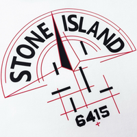 Camiseta Stone Island Blanco Blanco Logo Negro