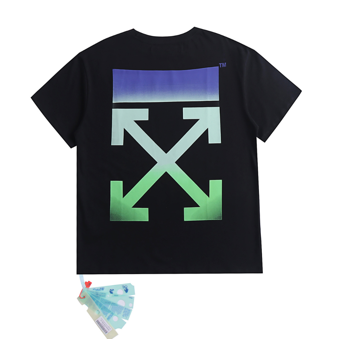 Off-White Off-W Monogram T-shirt - Blanco Cubo Verde Arriba