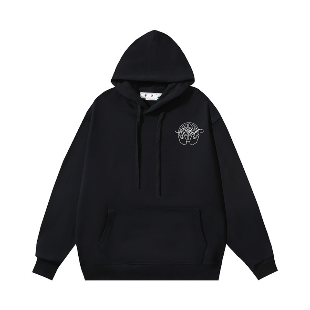 Off-White Off-W Monogram Hoodie Negro Estrella
