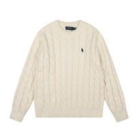 Camiseta Polo Ralph Lauren Beige Cable Blanco 2
