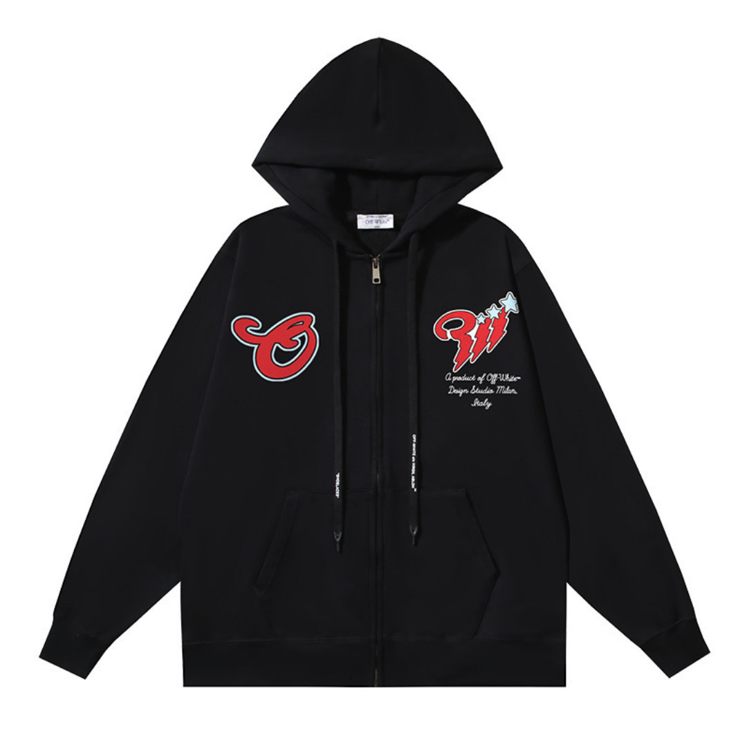 Off-W Monogram Zip Hoodie · Off-White · Nova Neta