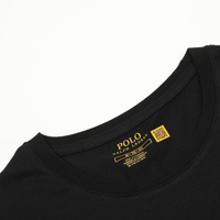 Camiseta Polo Ralph Lauren Negro/Blanco Negro Logo Blanco