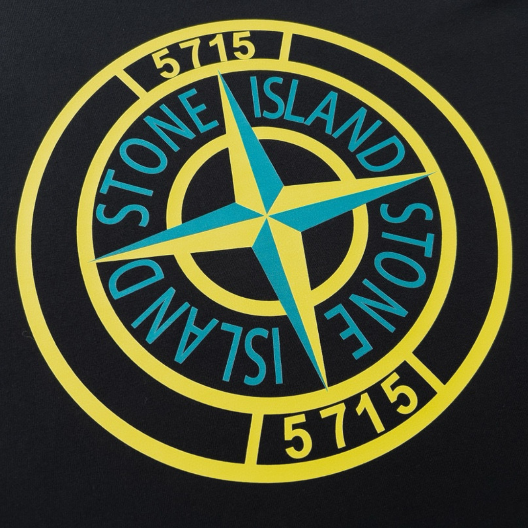 Camiseta Stone Island Negro Negro Estrella Verde