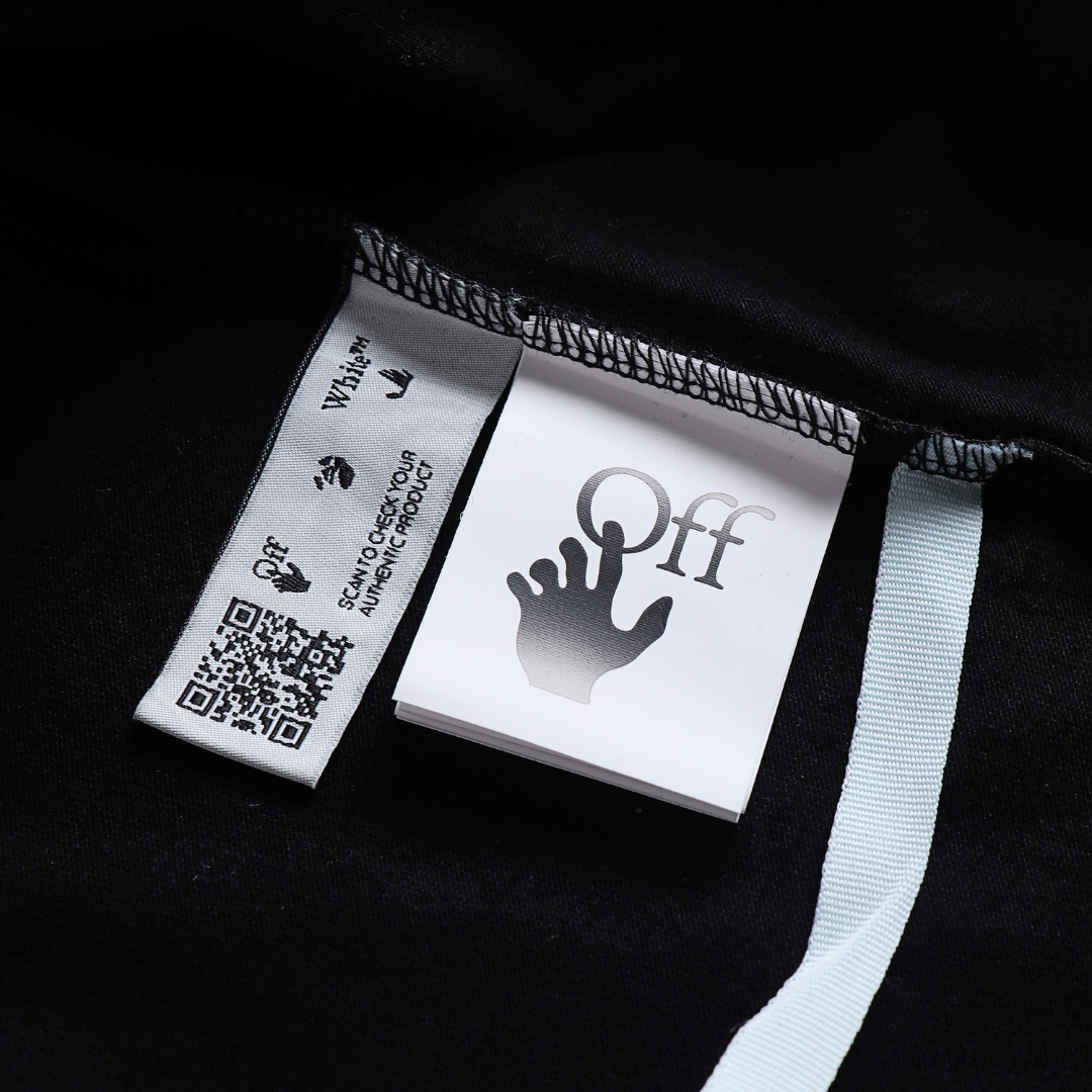 Off-White Off-W Monogram T-shirt - Negro Camo Azul