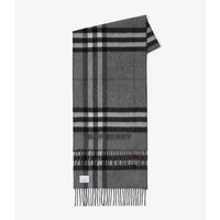 Monogram Scarf Plaid Gris Blanco