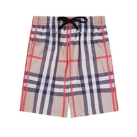 BB Monogram Shorts Plaid Blanco Negro Rojo