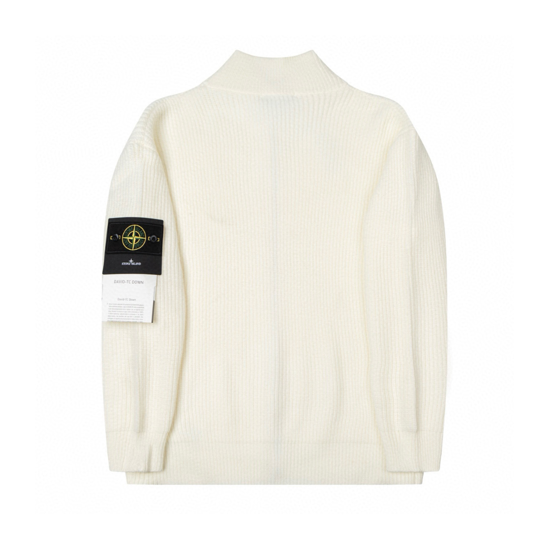 Buzo Stone Island Negro Azul Camo