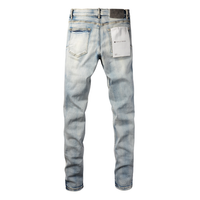 Purple Gradient Blue Jeans Lavado Claro Roturas