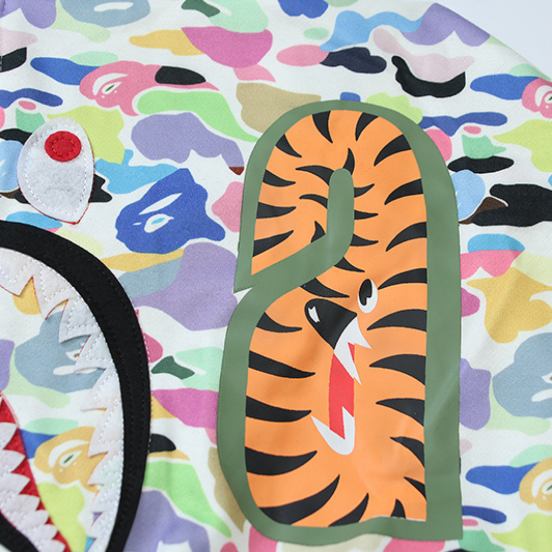 Bape Zip Hoodie Camo Colorido