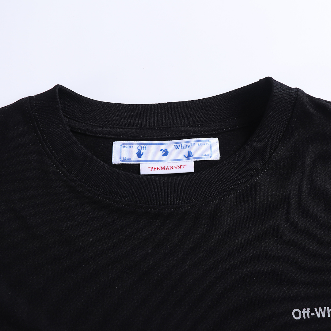 Off-White Off-W Monogram T-shirt - Blanco Cubo Verde Arriba