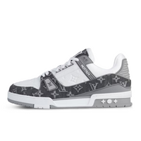 Monogram White Grey Trainer