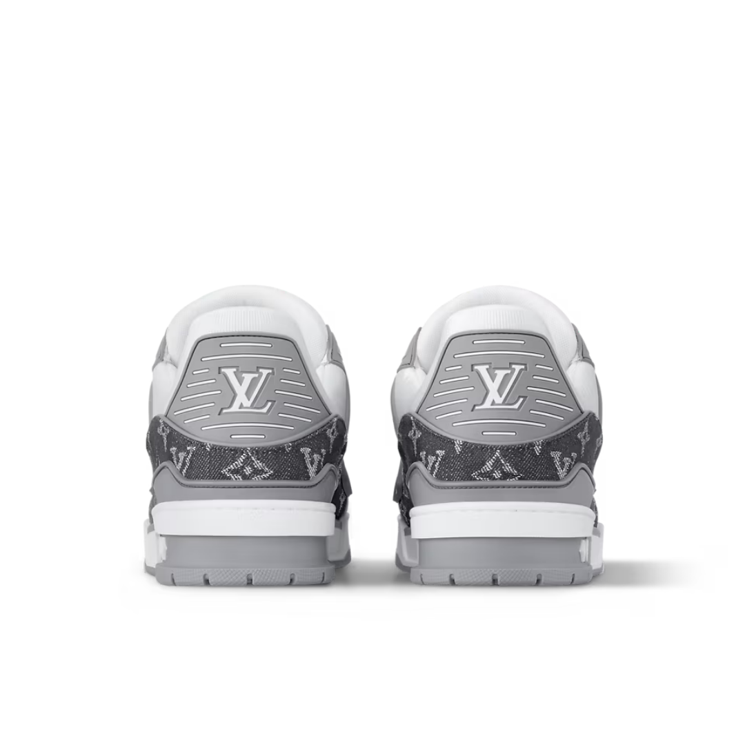 Monogram White Grey Trainer