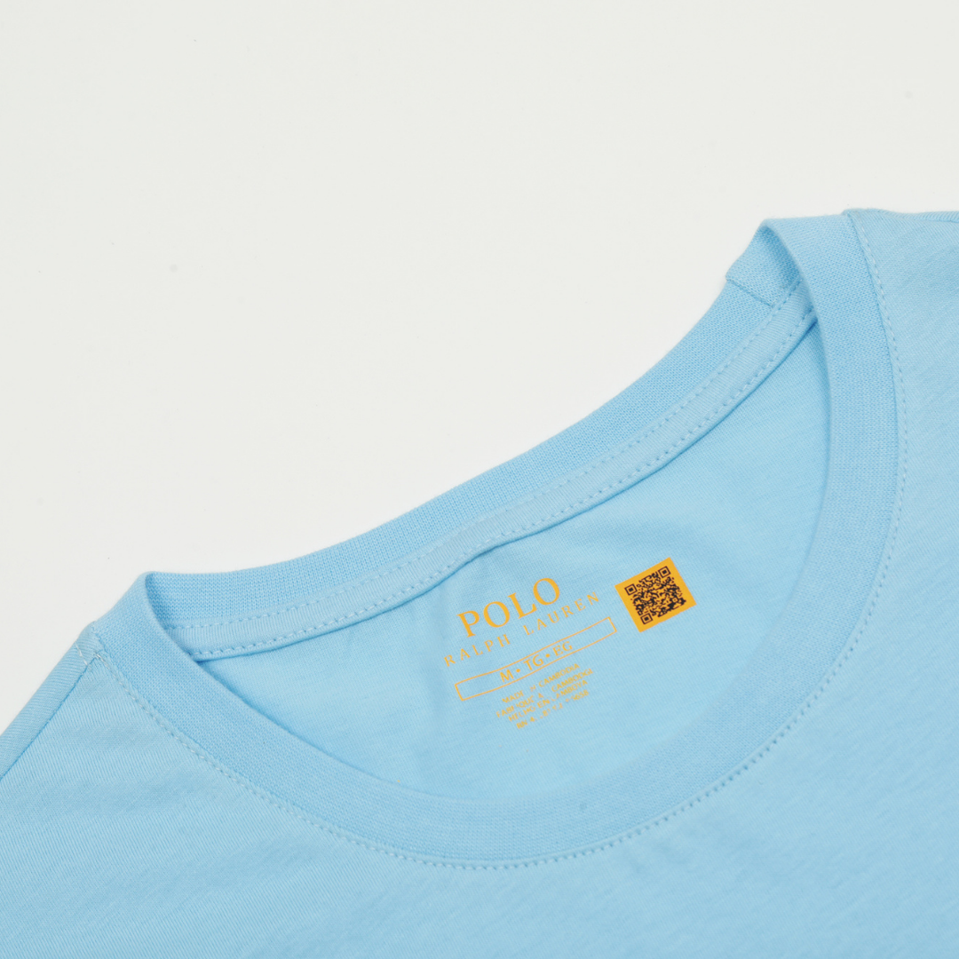 Camiseta Polo Ralph Lauren Azul Cielo Logo Negro