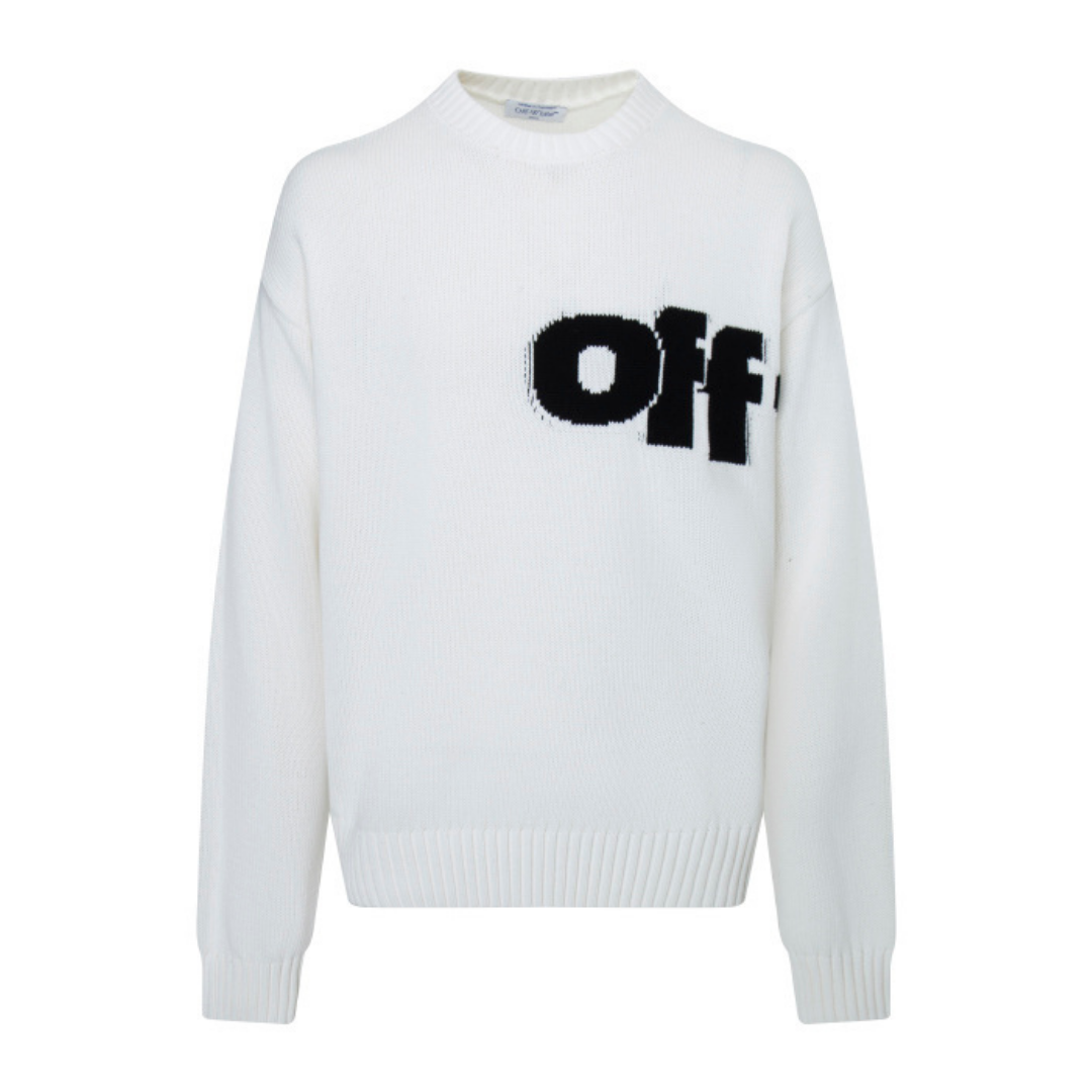Off-White Off-W Monogram Sweater - Blanco Blanco Off