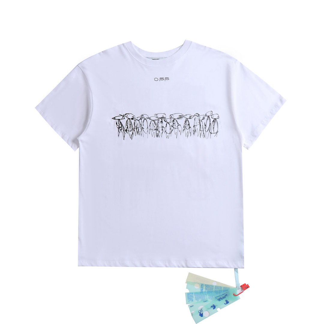 Off-White Off-W Monogram T-shirt - Blanco Liso Blanco Verde