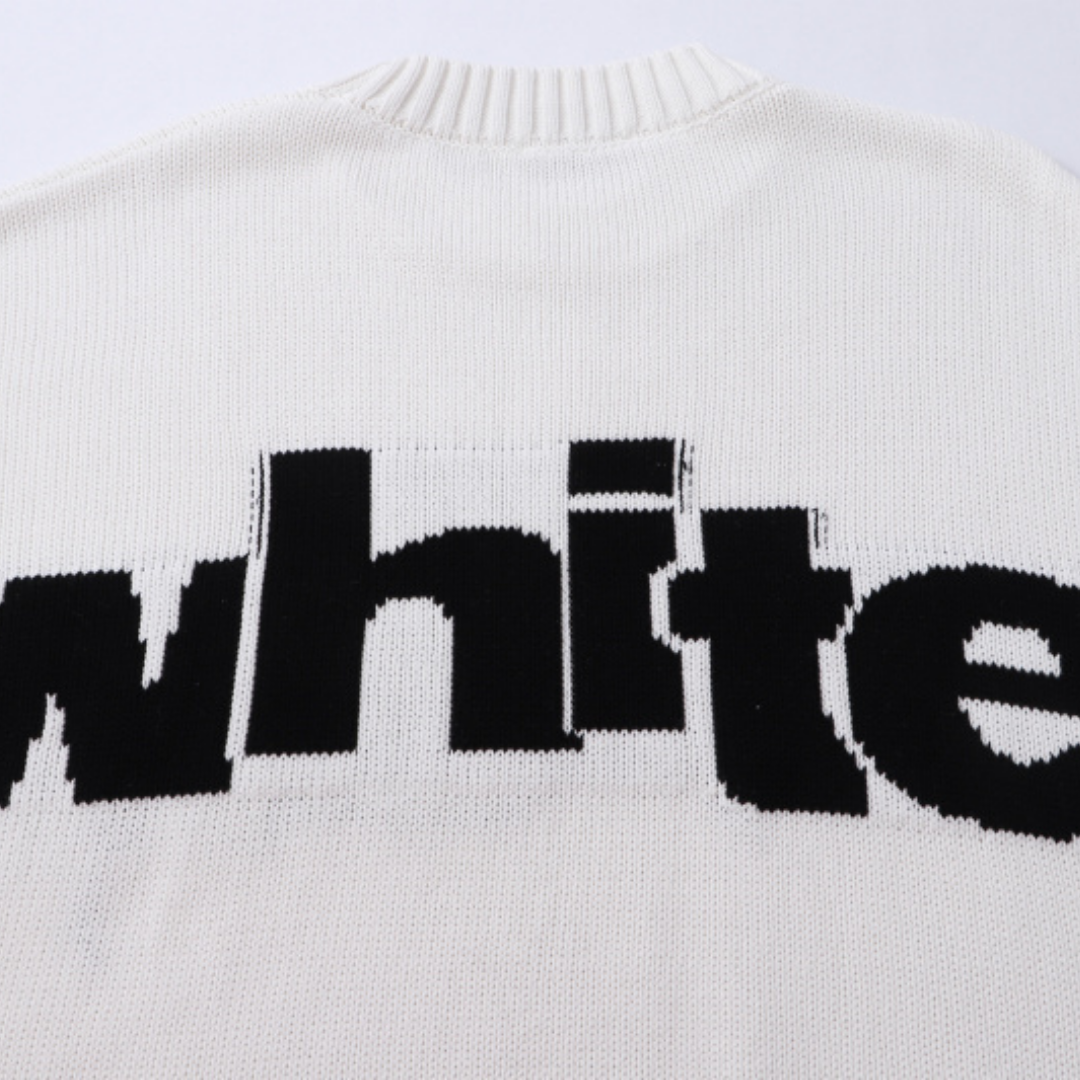 Off-White Off-W Monogram Sweater - Blanco Blanco Off