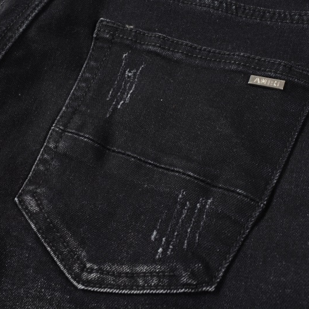 Amr Black Bandana Camo Jeans