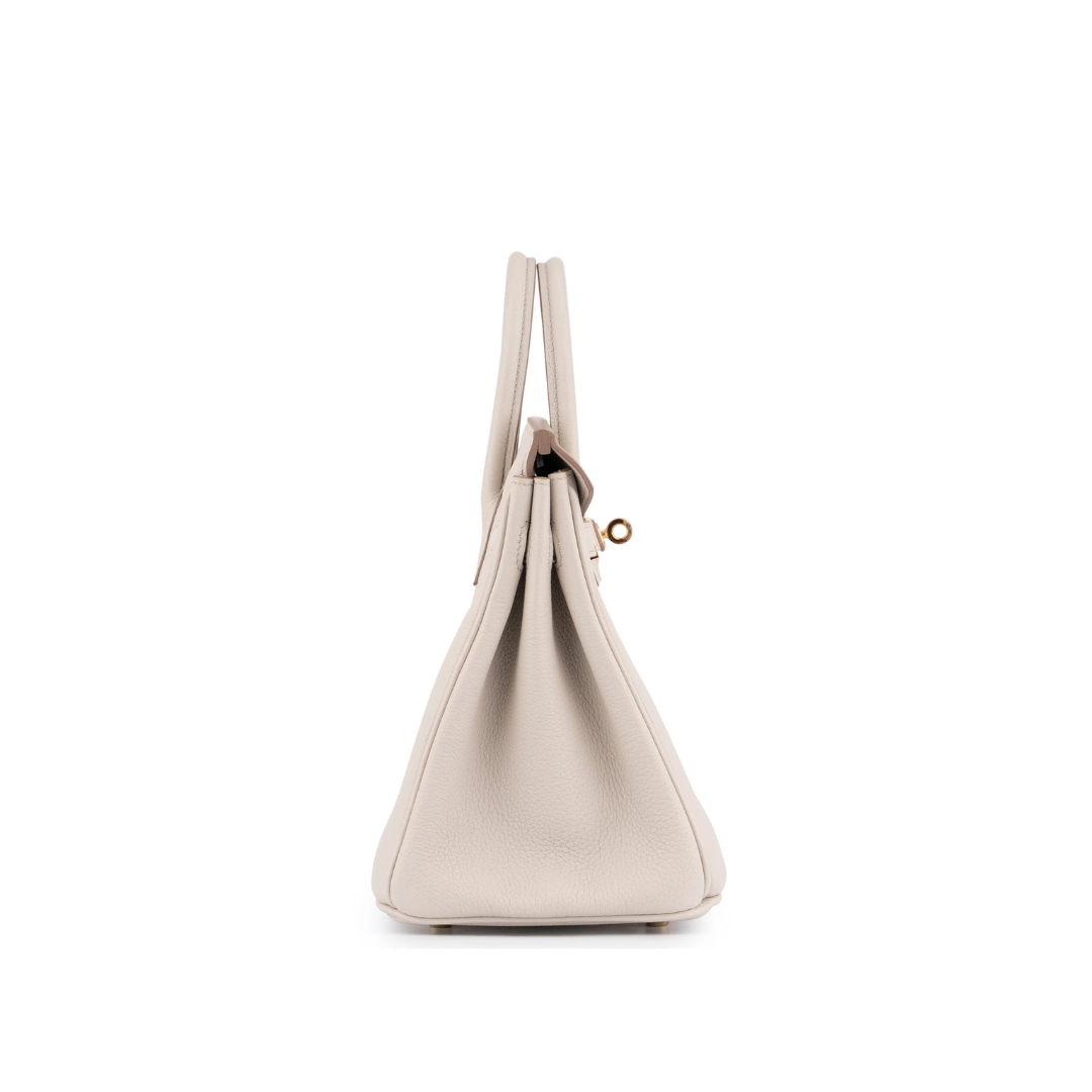 Hermes Birkin 25 Bag - Beige/Dorado
