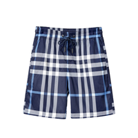 BB Monogram Shorts Azul Plaid 2