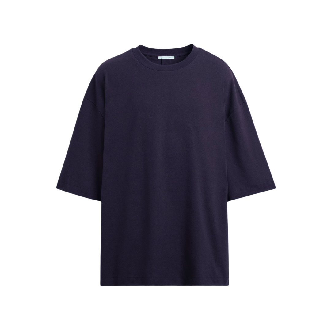 Triple Oversized T Shirt Navy Elbow Sleeve Logo