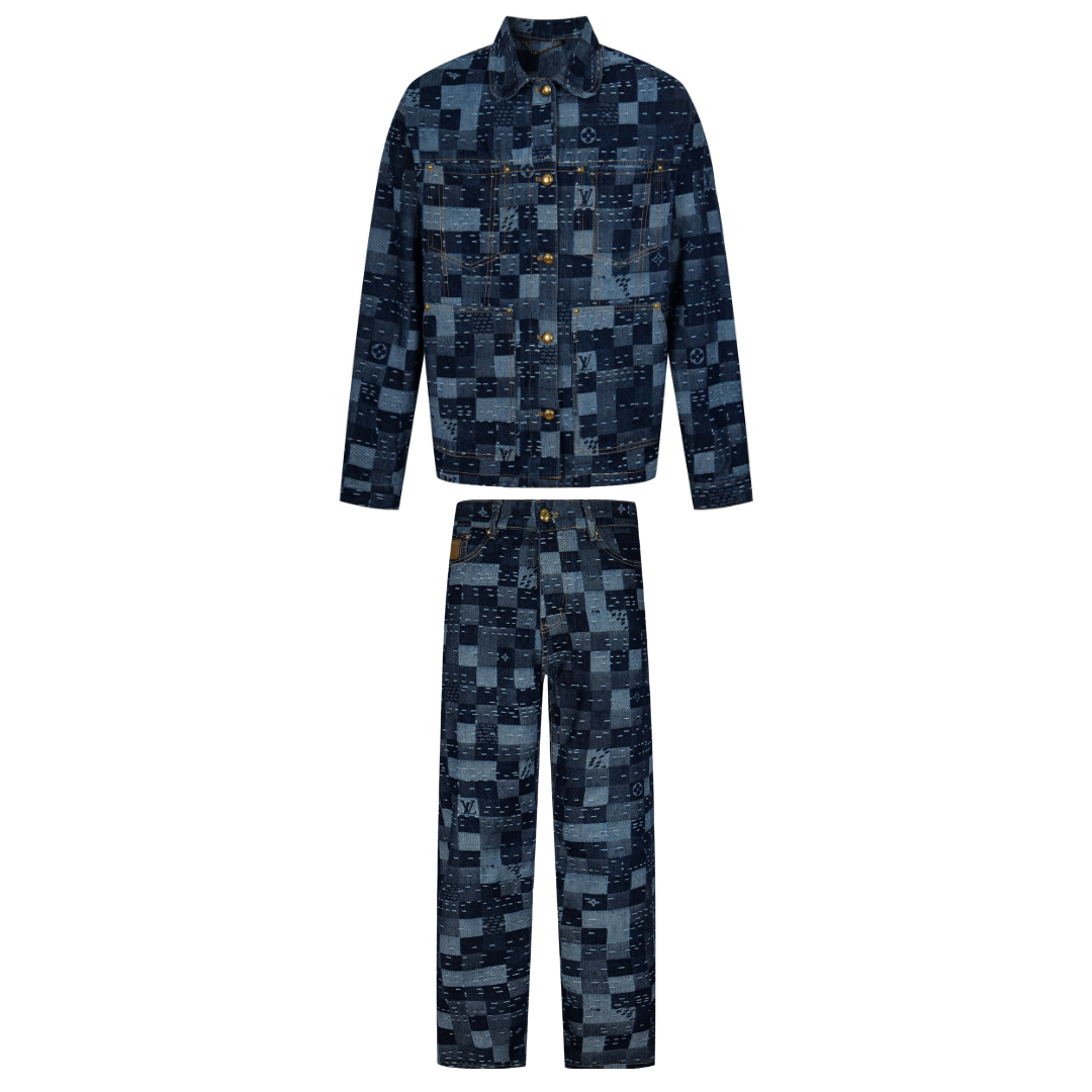 Monogram Set Negro Azul Camo
