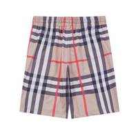 BB Monogram Shorts Plaid Blanco Negro Rojo