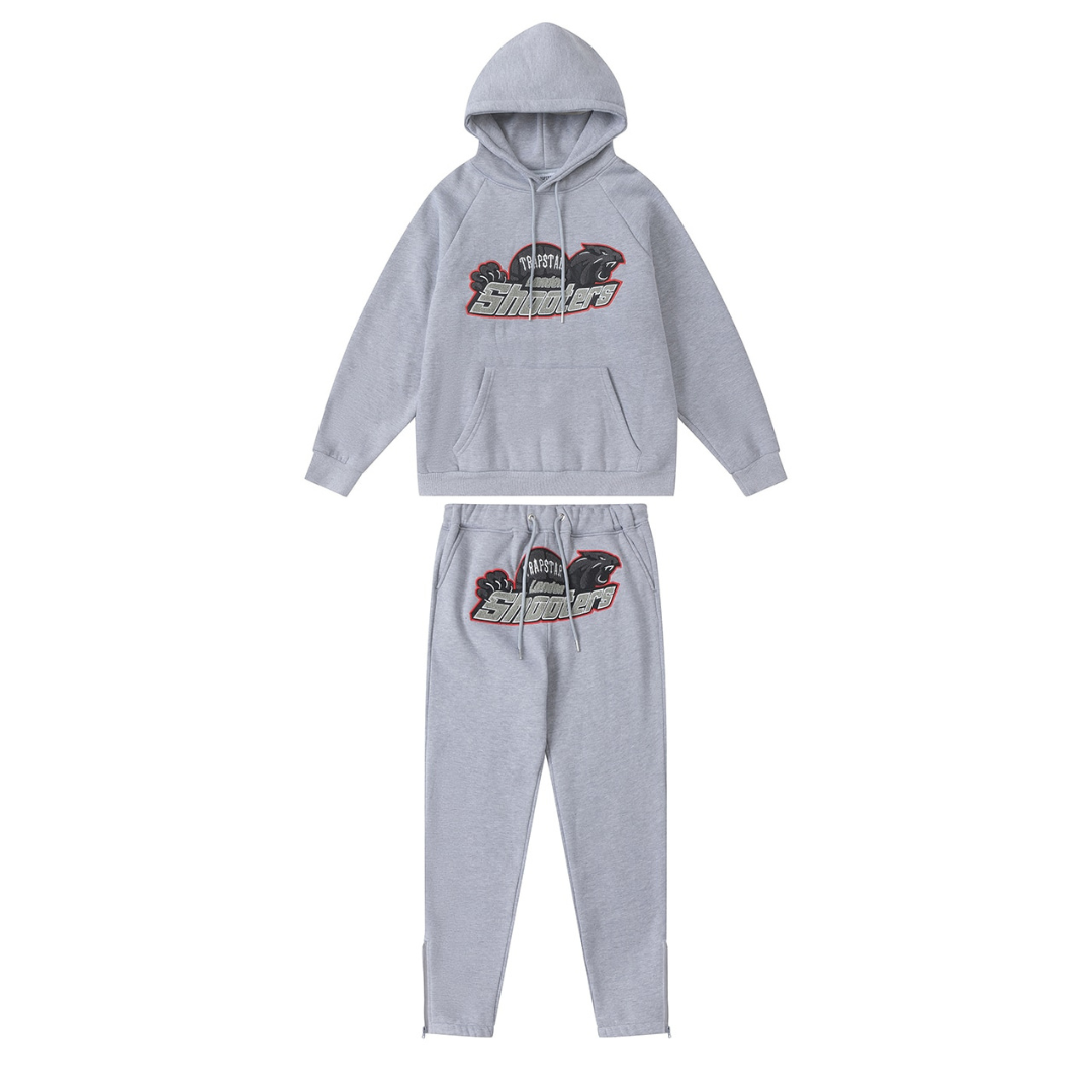 Conjunto Trapstar Gris Gris Rojo