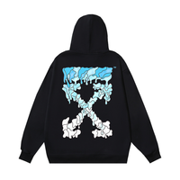 Off-White Off-W Monogram Hoodie Negro Azul Melted