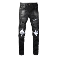 Amr White Patch Jeans Blanco