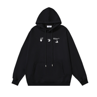 Off-White Off-W Monogram Hoodie Negro Azul Melted