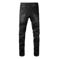 Amr White Patch Jeans Blanco
