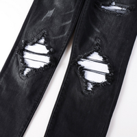 Amr White Patch Jeans Blanco