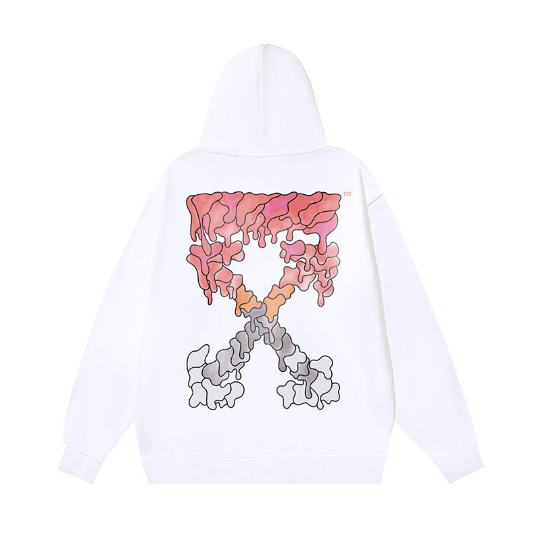 Off-White Off-W Monogram Hoodie Cubo Blanco Melted