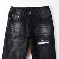 Amr White Patch Jeans Blanco