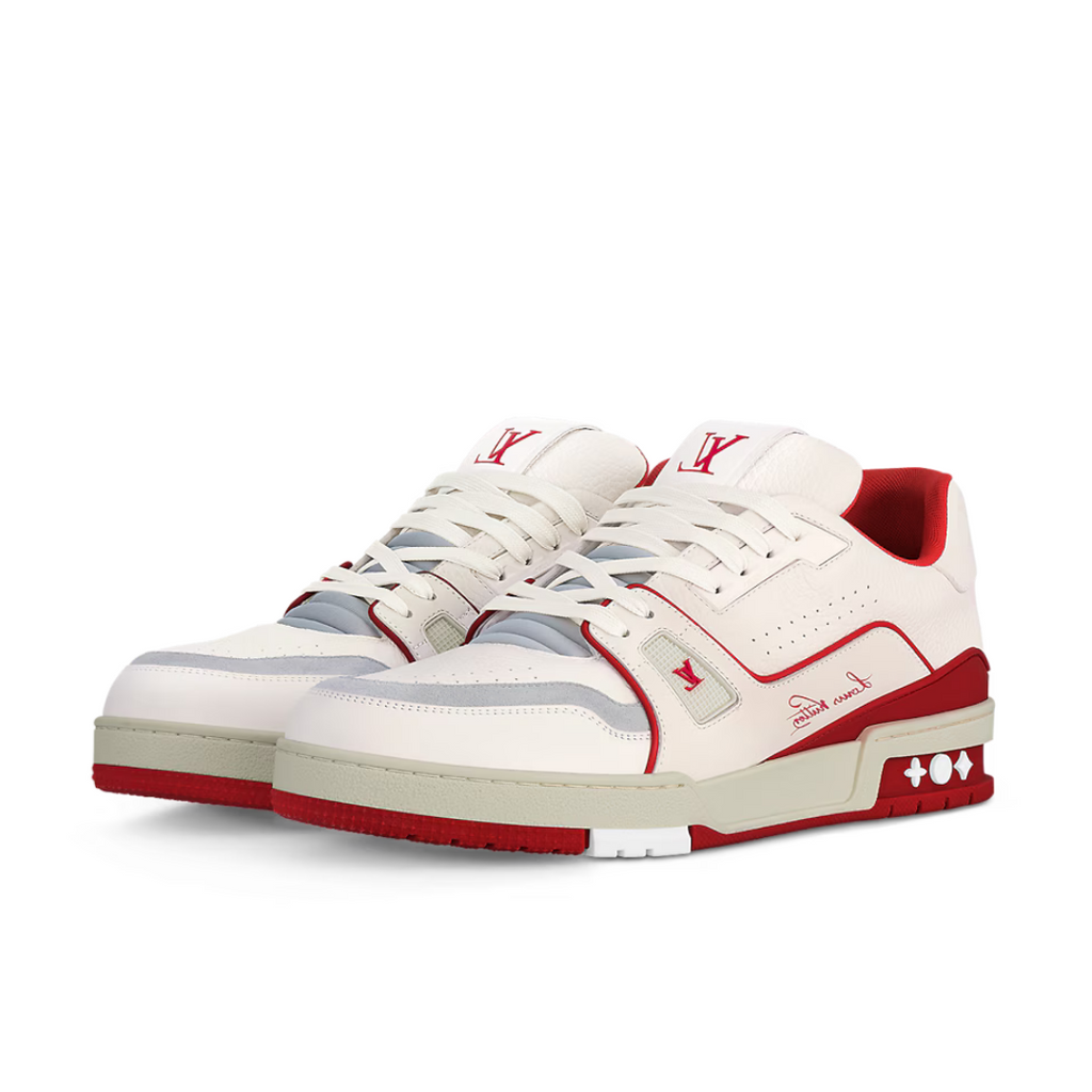 Monogram Cream Red Trainer