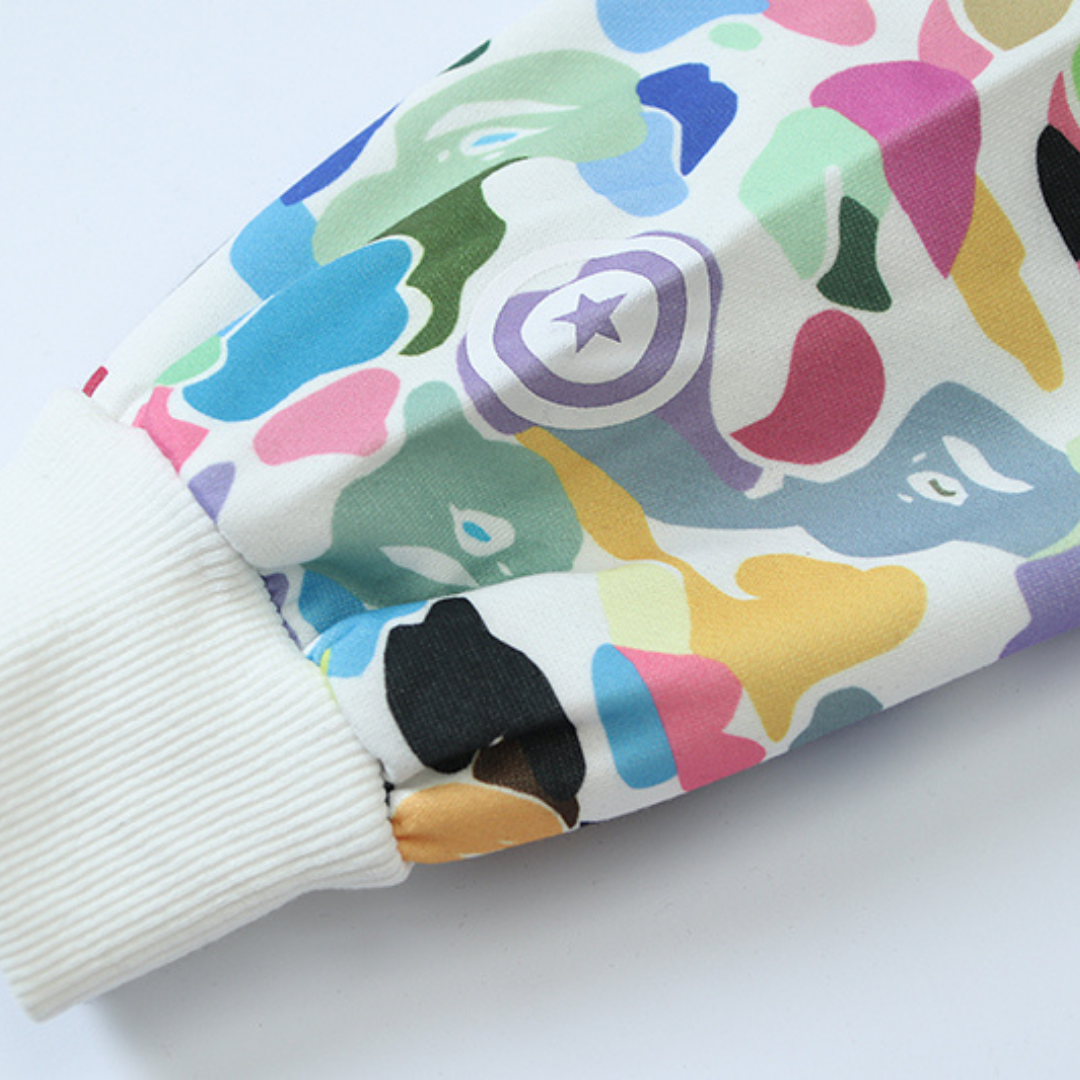 Bape Zip Hoodie Camo Colorido