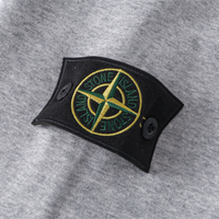 Buzo Stone Island Blanco Liso Blanco Parche Negro