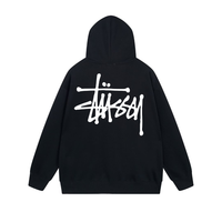 Buzo Stussy Negro Negro Blanco