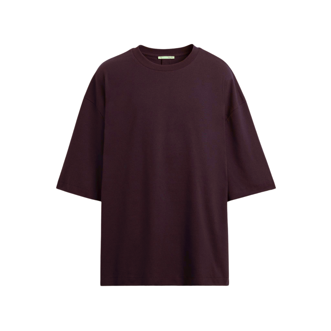 Triple Oversized T Shirt Marron Logo Rojo