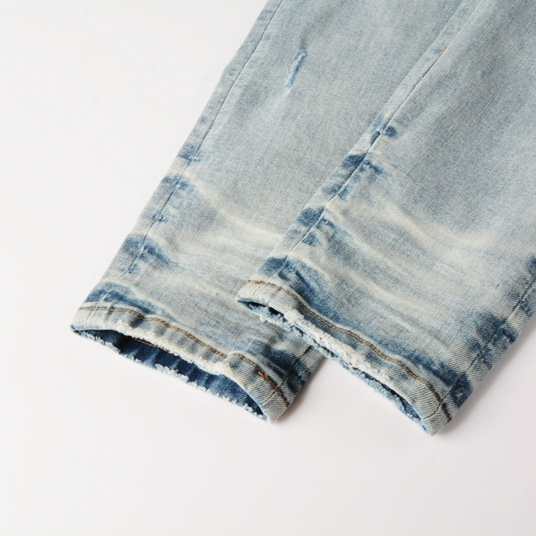 Amr White Patch Jeans Blanco 2