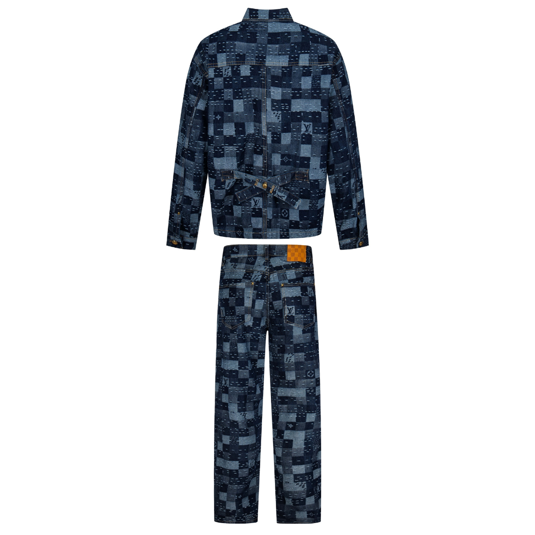 Monogram Set Negro Azul Camo