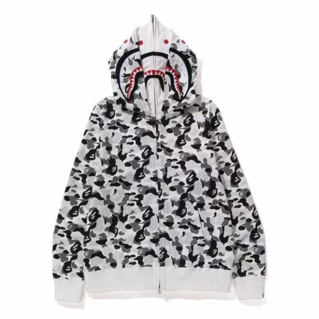 Bape Zip Hoodie Camo Blanco 2