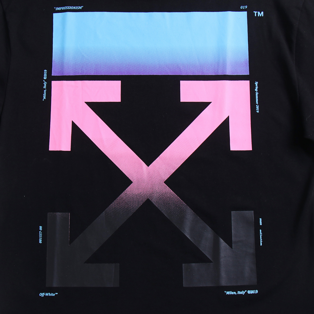 Off-White Off-W Monogram T-shirt - Blanco Azul Gradient Arrows