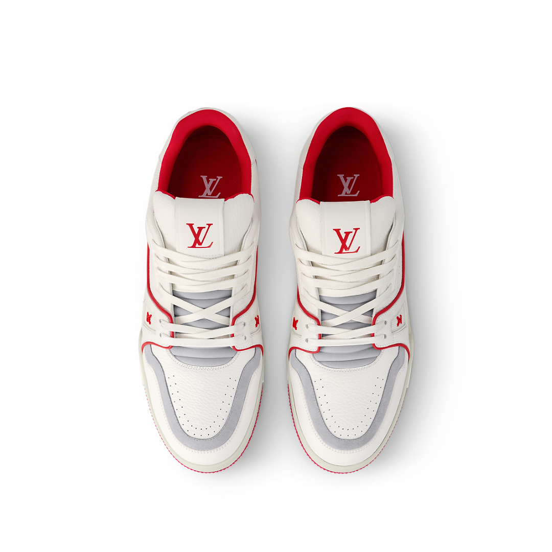 Monogram Cream Red Trainer