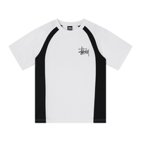 Camiseta Stussy Blanco Paneles Logo Negro