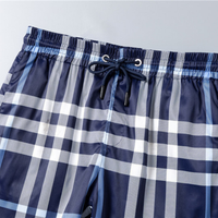 BB Monogram Shorts Azul Plaid 2