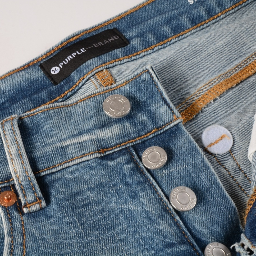Purple Gradient Blue Jeans Lavado Claro Roturas