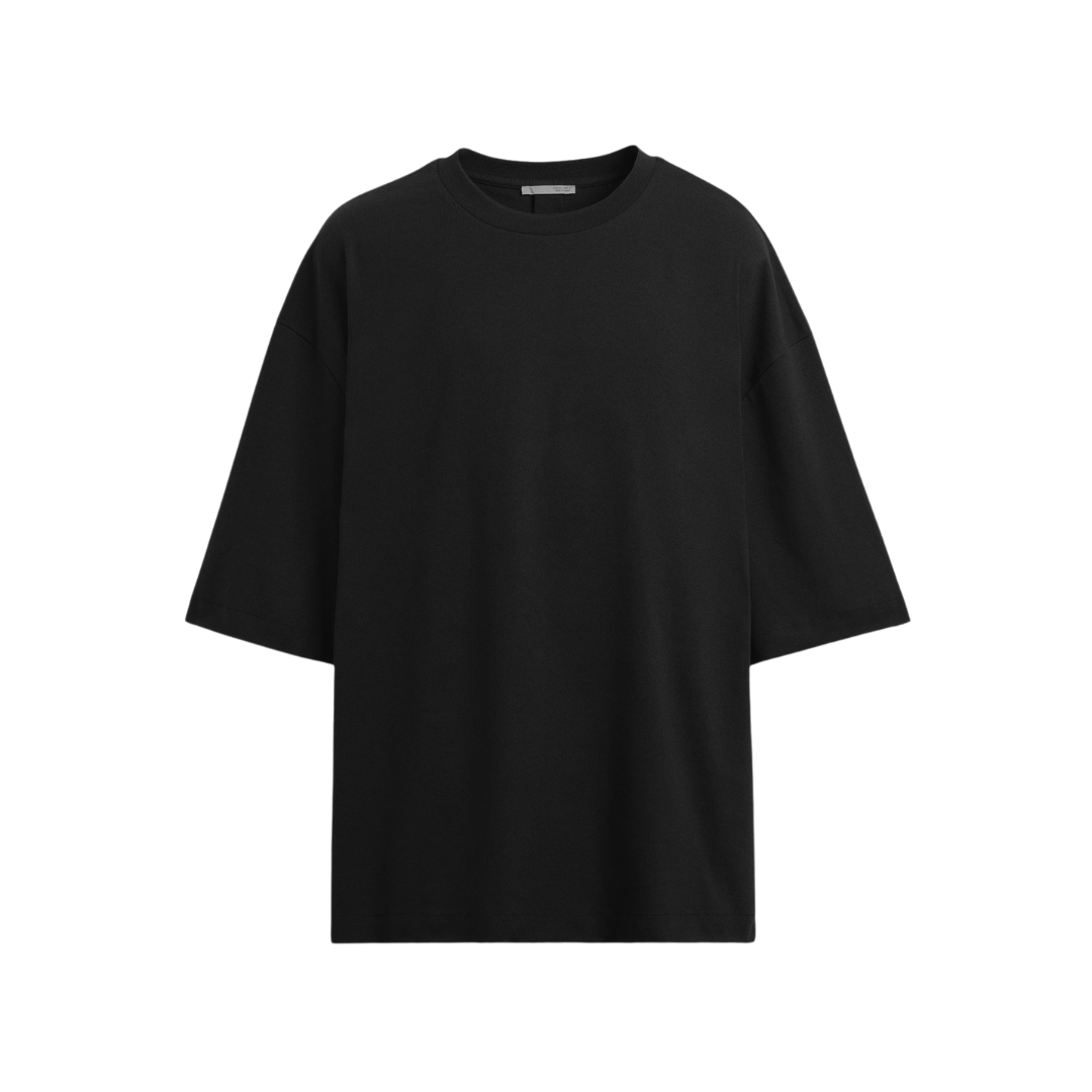 Triple Oversized T Shirt Negro Blanco Logo Rojo