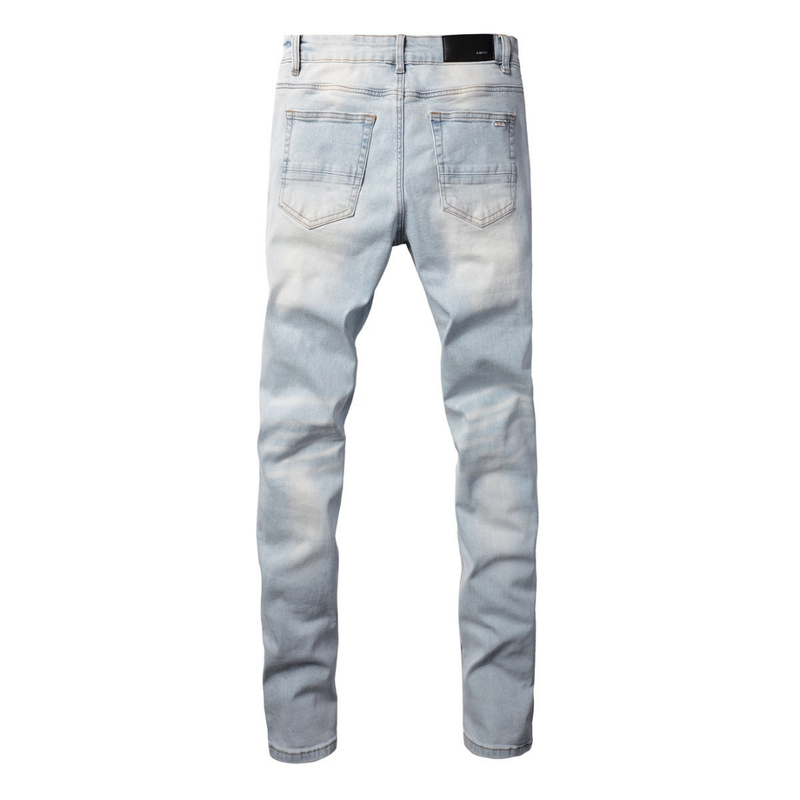 Amr Ripped Light Blue Diamonds Jeans