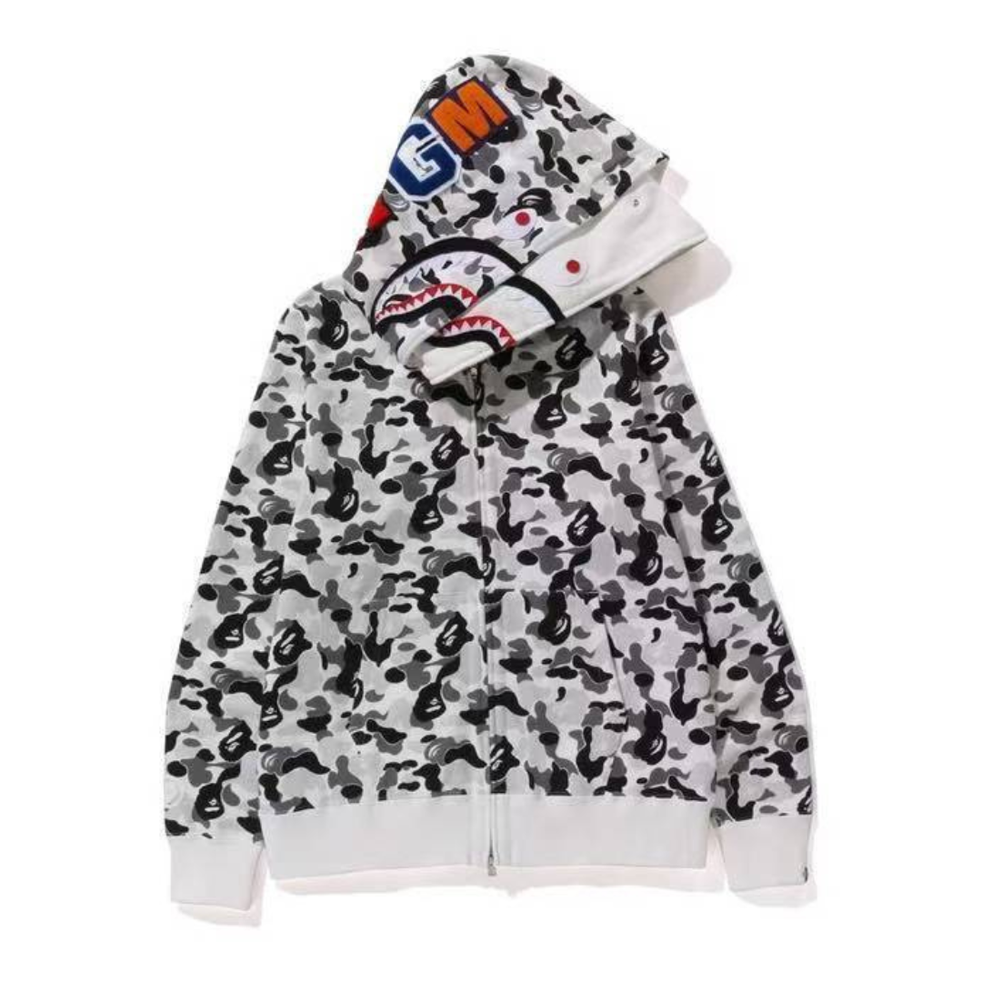 Bape Zip Hoodie Camo Blanco 2